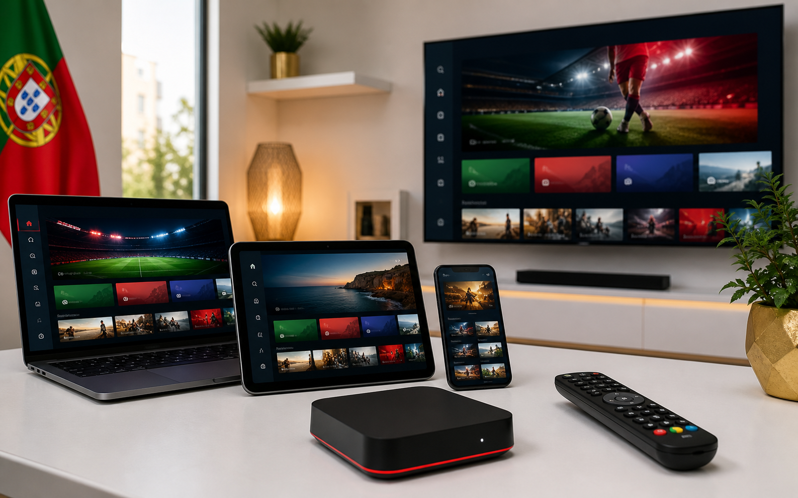 IPTV Portugal em vários dispositivos compatíveis
