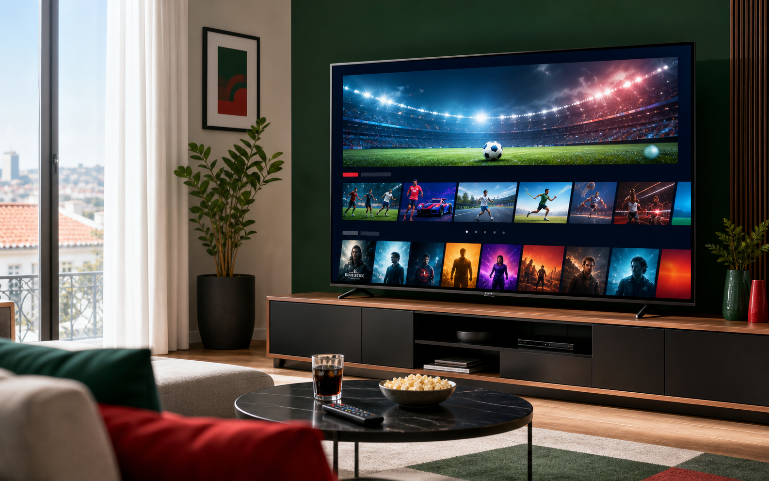 Conteúdos IPTV Portugal com desporto, filmes e séries em destaque